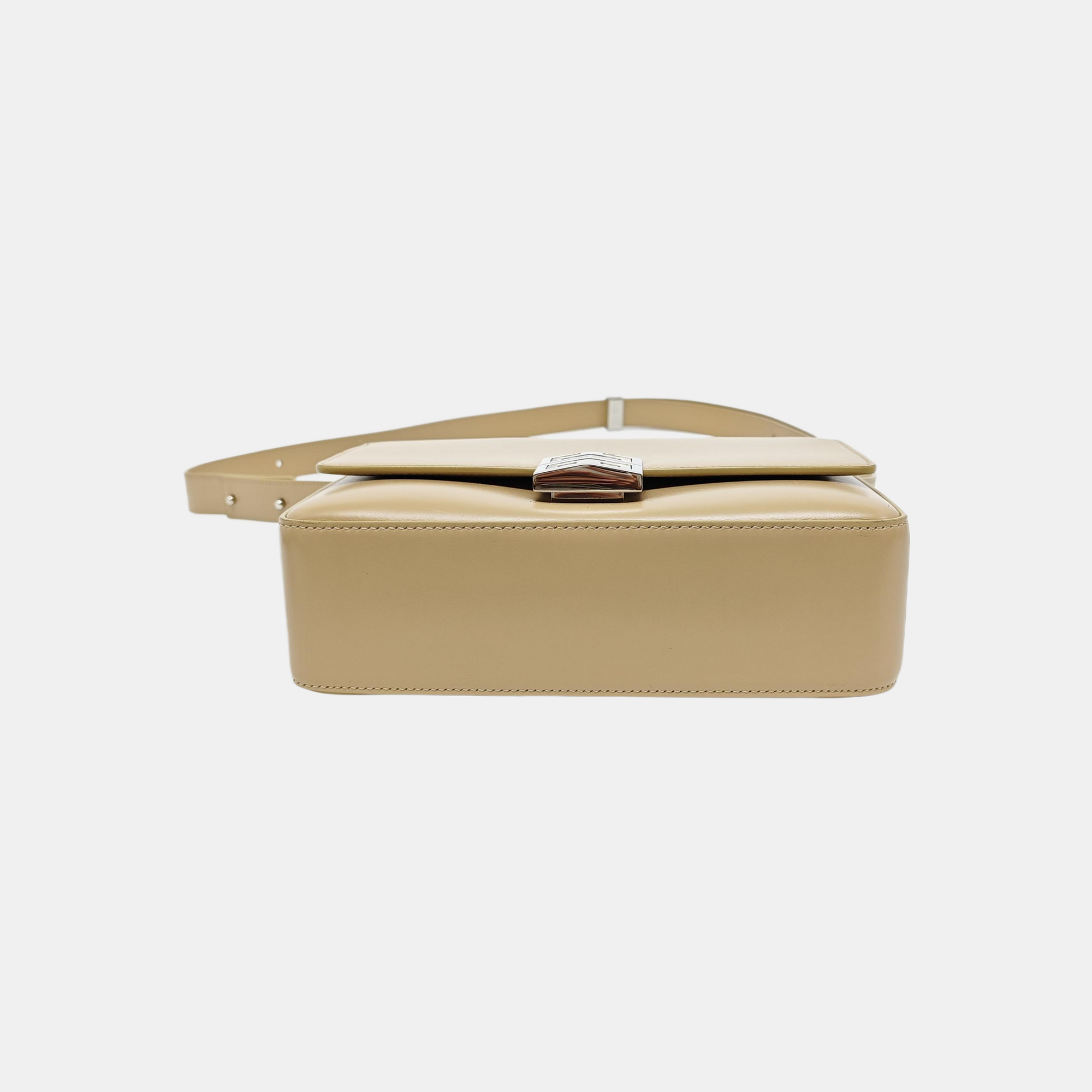 Calfskin Shoulder Bag Medium Beige