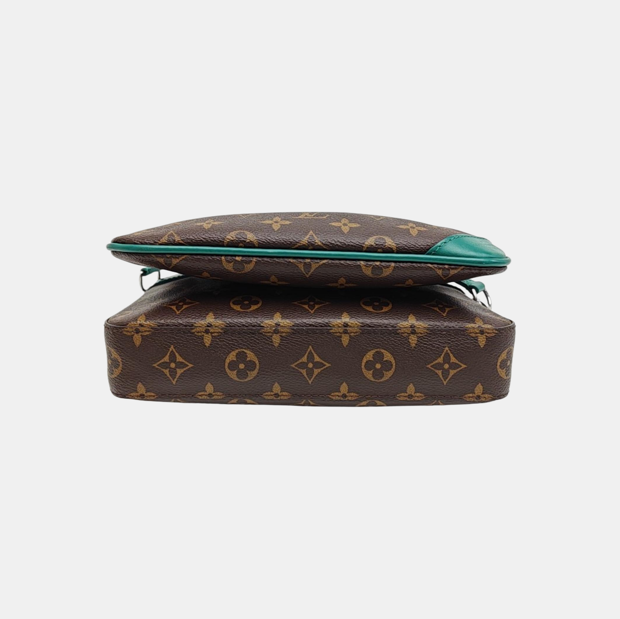 TRIO Monogram Coated Canvas Brown