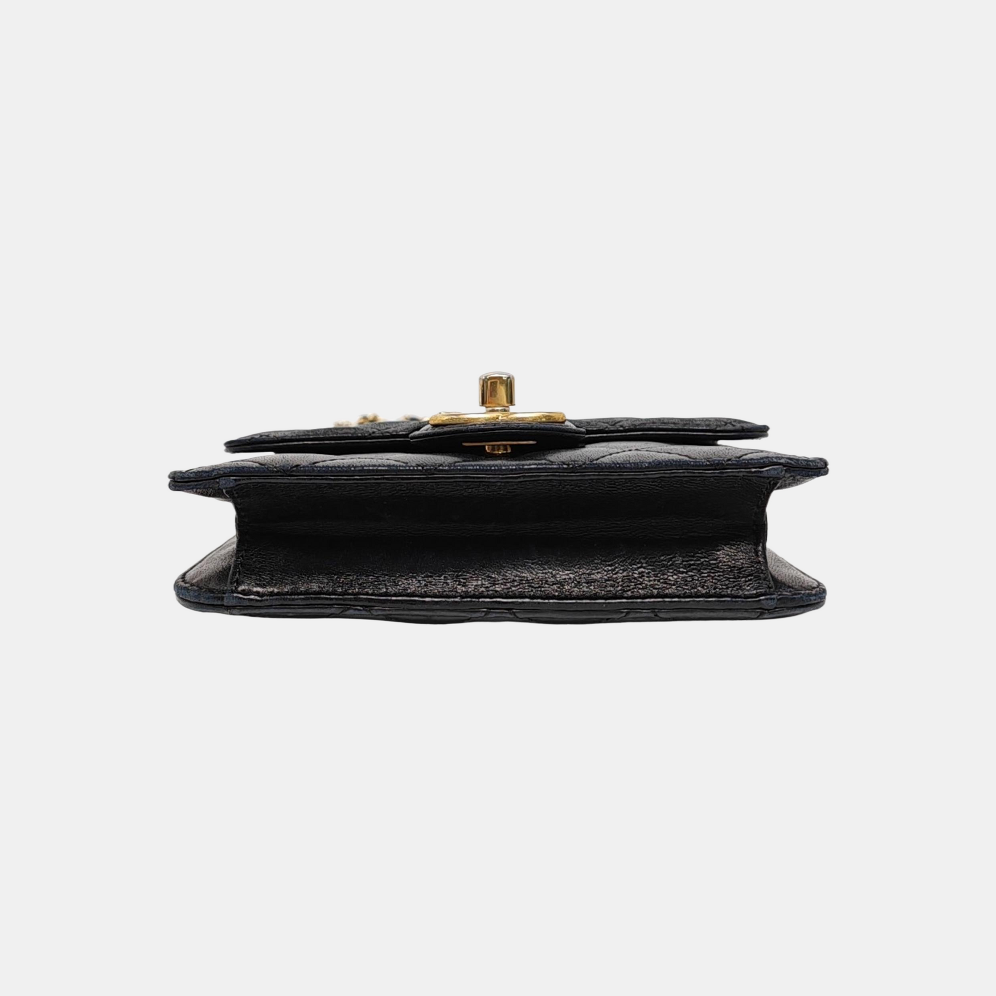 Lambskin Crossbody Bag Black