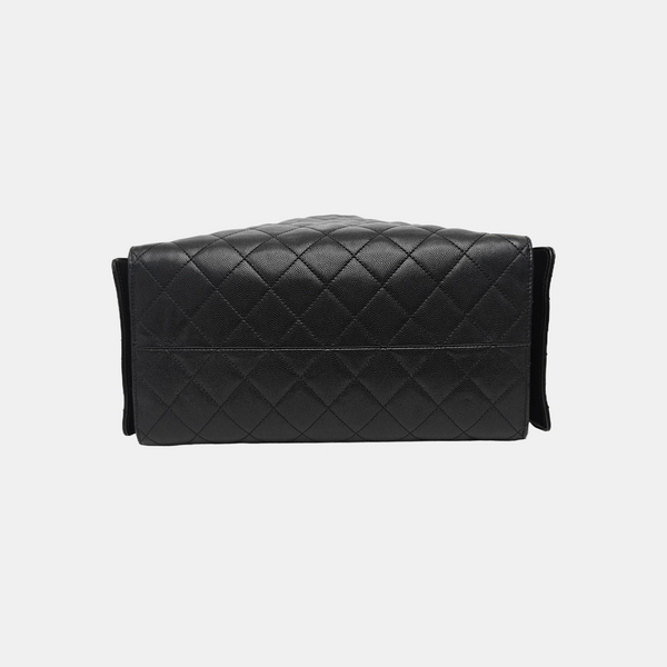 CHANEL 25 Medium Quilted Calfskin Black