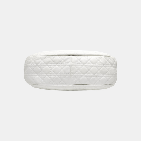 Cannage Lambskin Top Handle Bag White