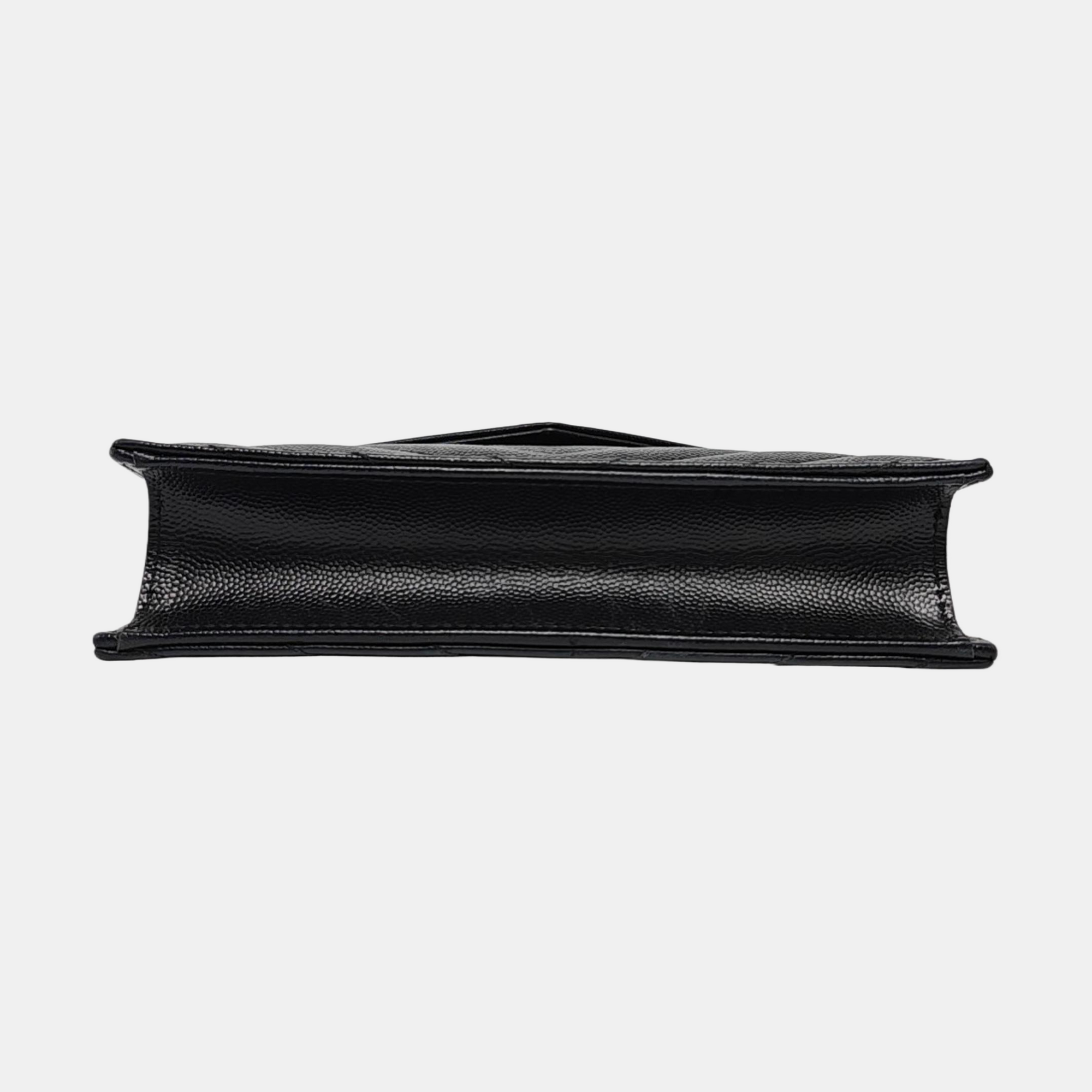 MONOGRAM WOC Chevron Calfskin Black