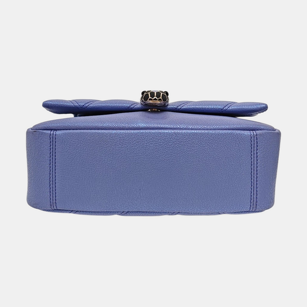 SERPENTI CABOCHON Small Quilted Lambskin Blue