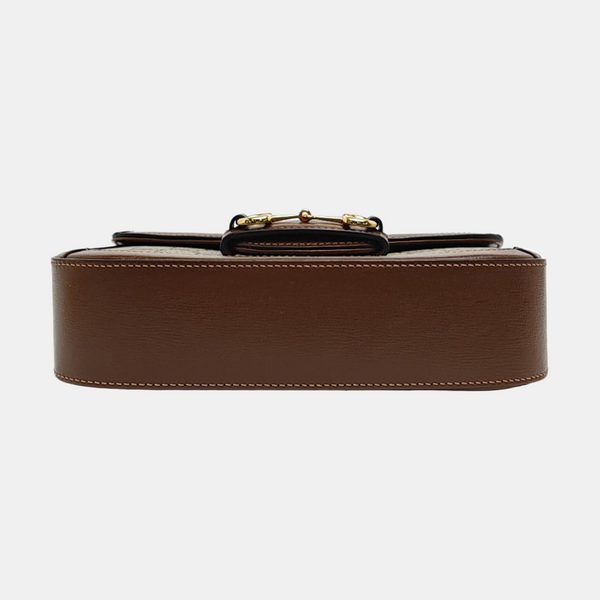 Horsebit 1955 Medium Monogram Coated Canvas Black