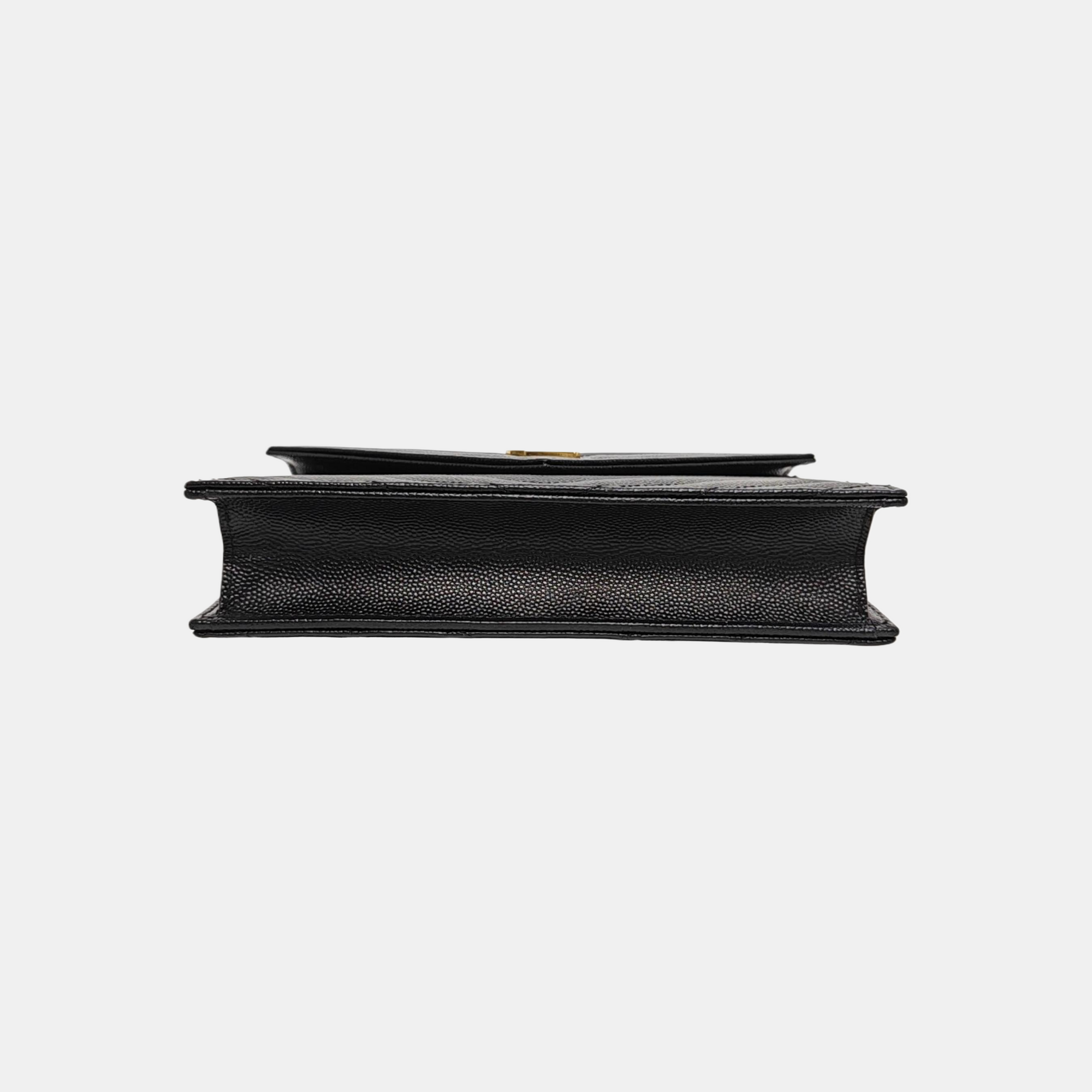 MONOGRAM Chevron Calfskin Black