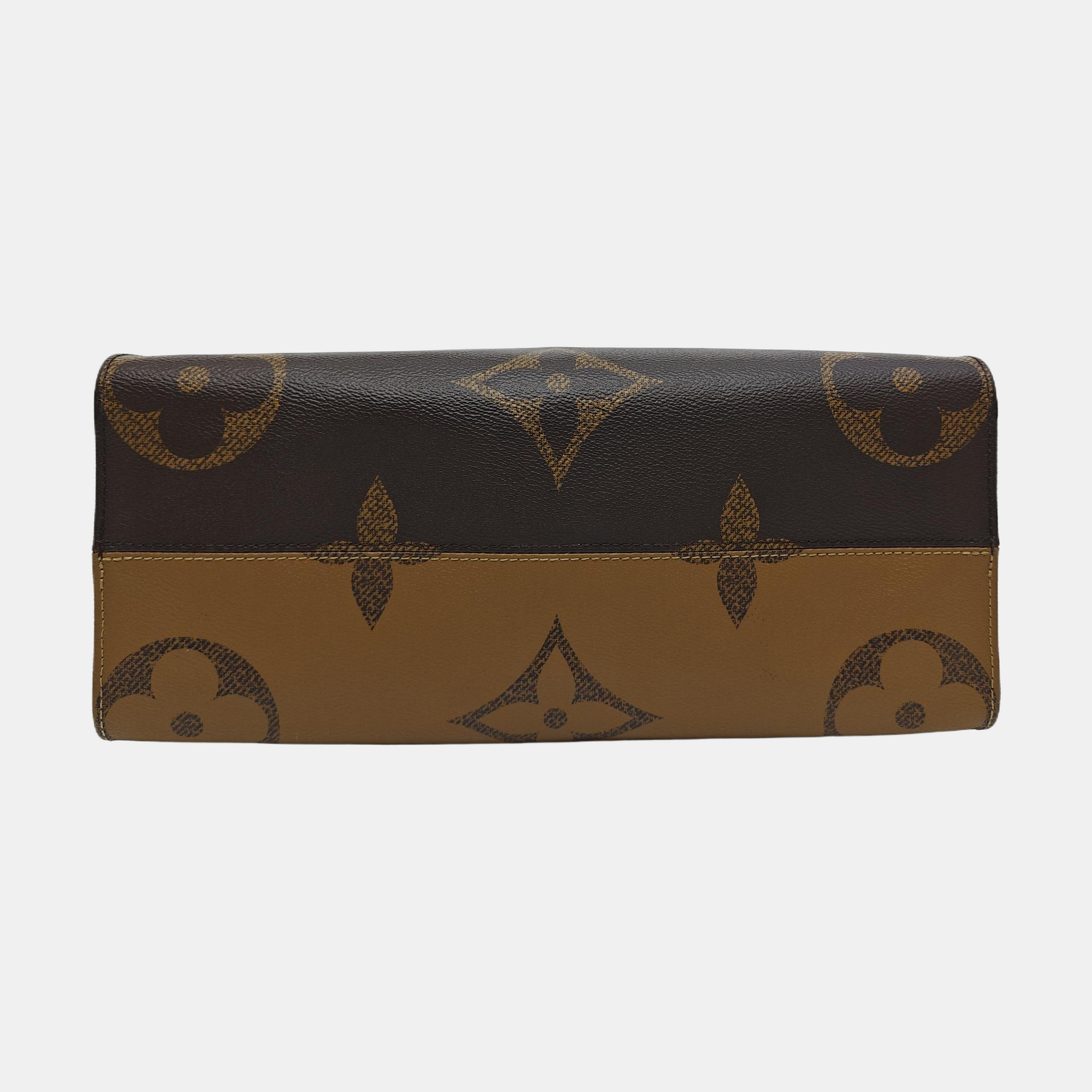 ONTHEGO MM Monogram Coated Canvas Brown