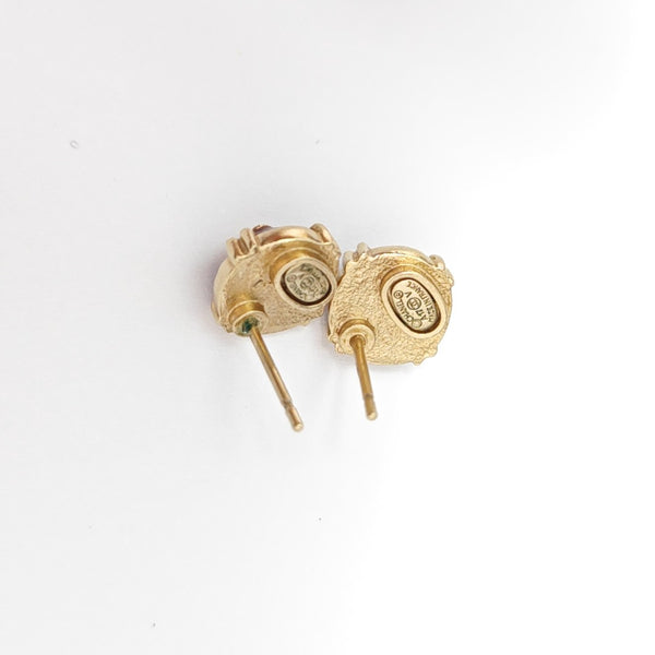 Metal Brown Stud Earrings