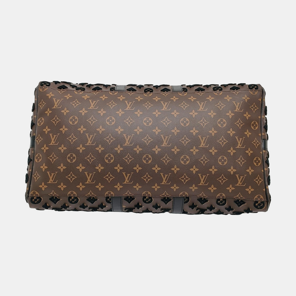 KEEPALL 50 Lona recubierta Monogram Marrón