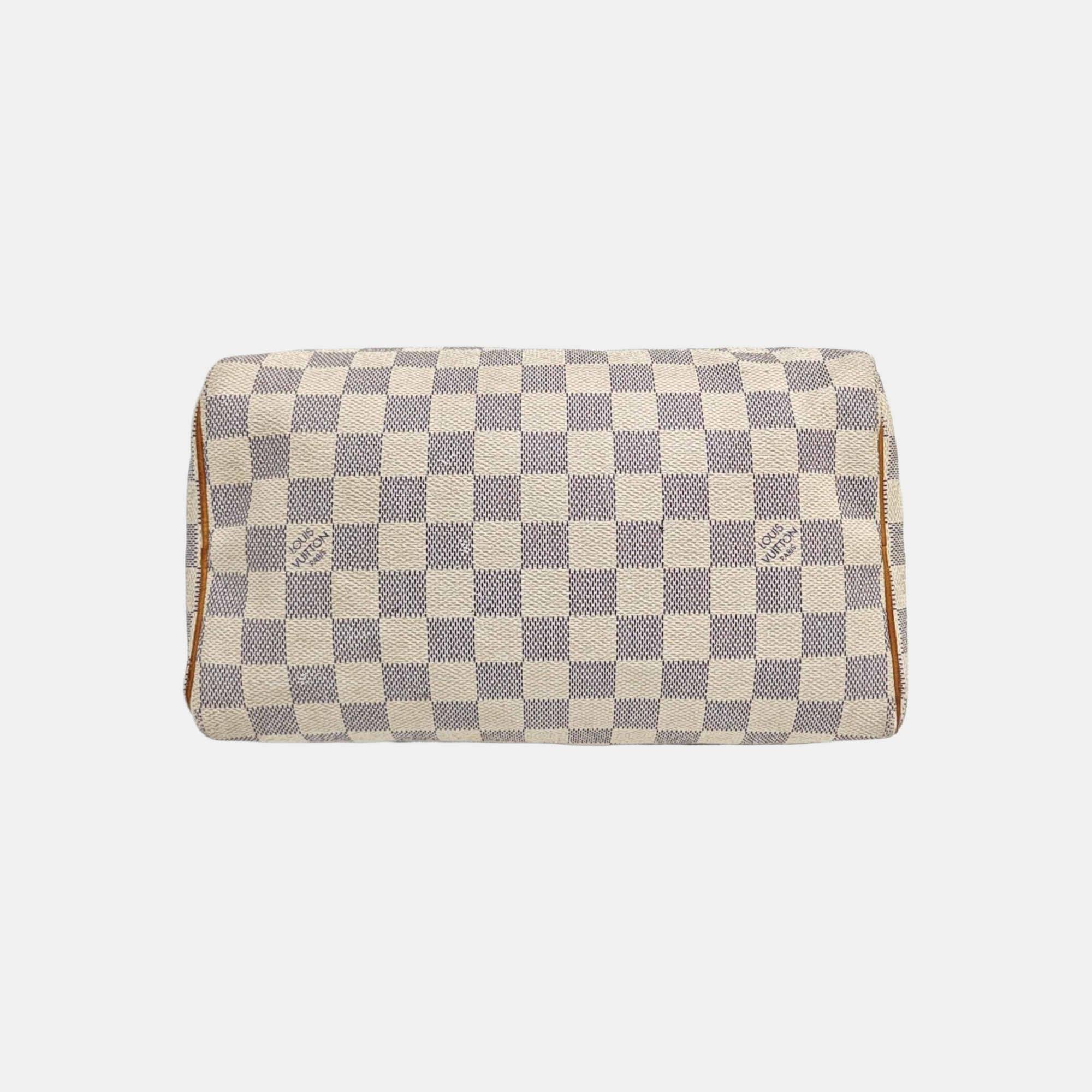 SPEEDY 25 Damier Azur Coated Canvas White