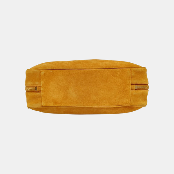 Authenticated pre-owned  Beau Suede Yellow - Top Handle Bag at Looply
