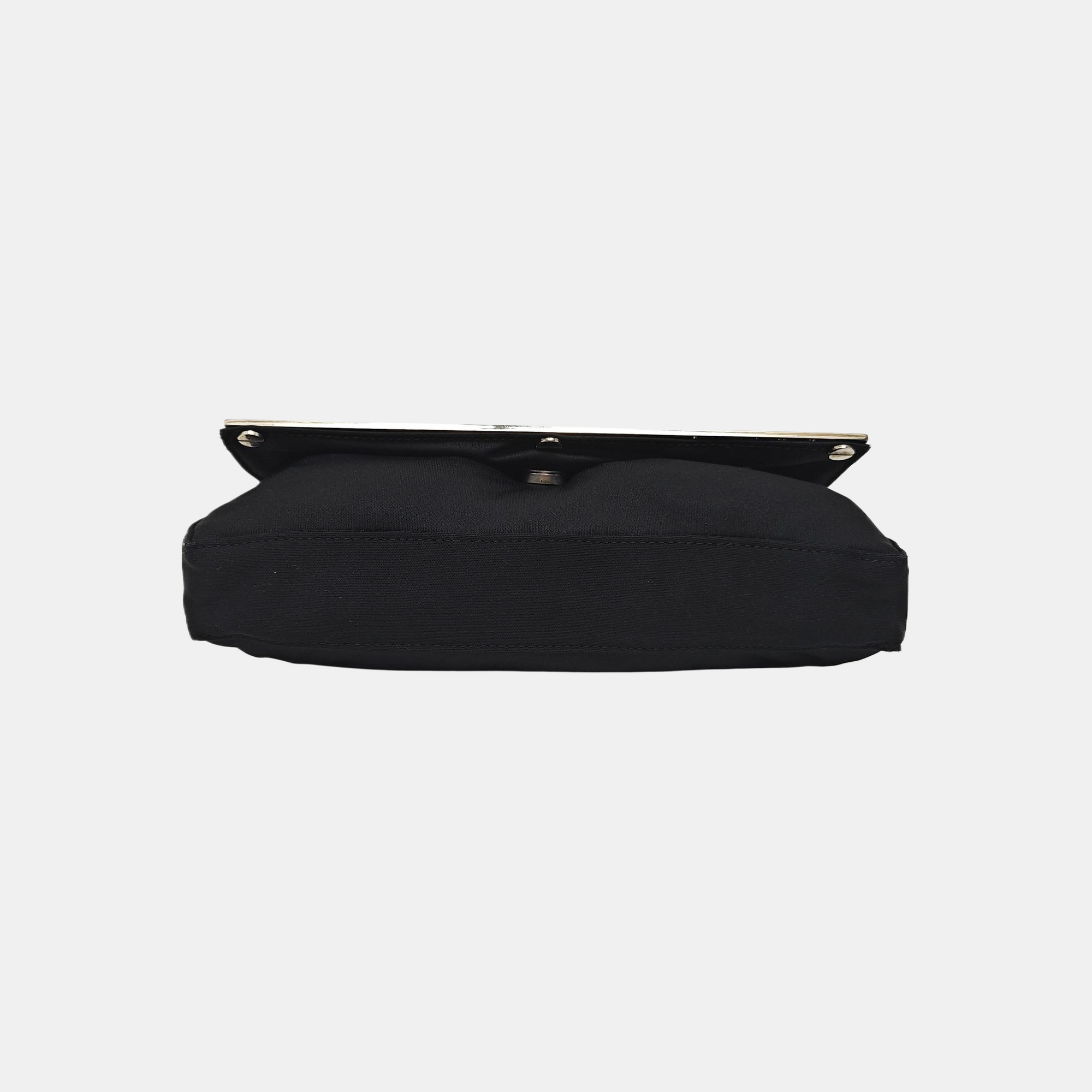 Fabric Shoulder Bag Black