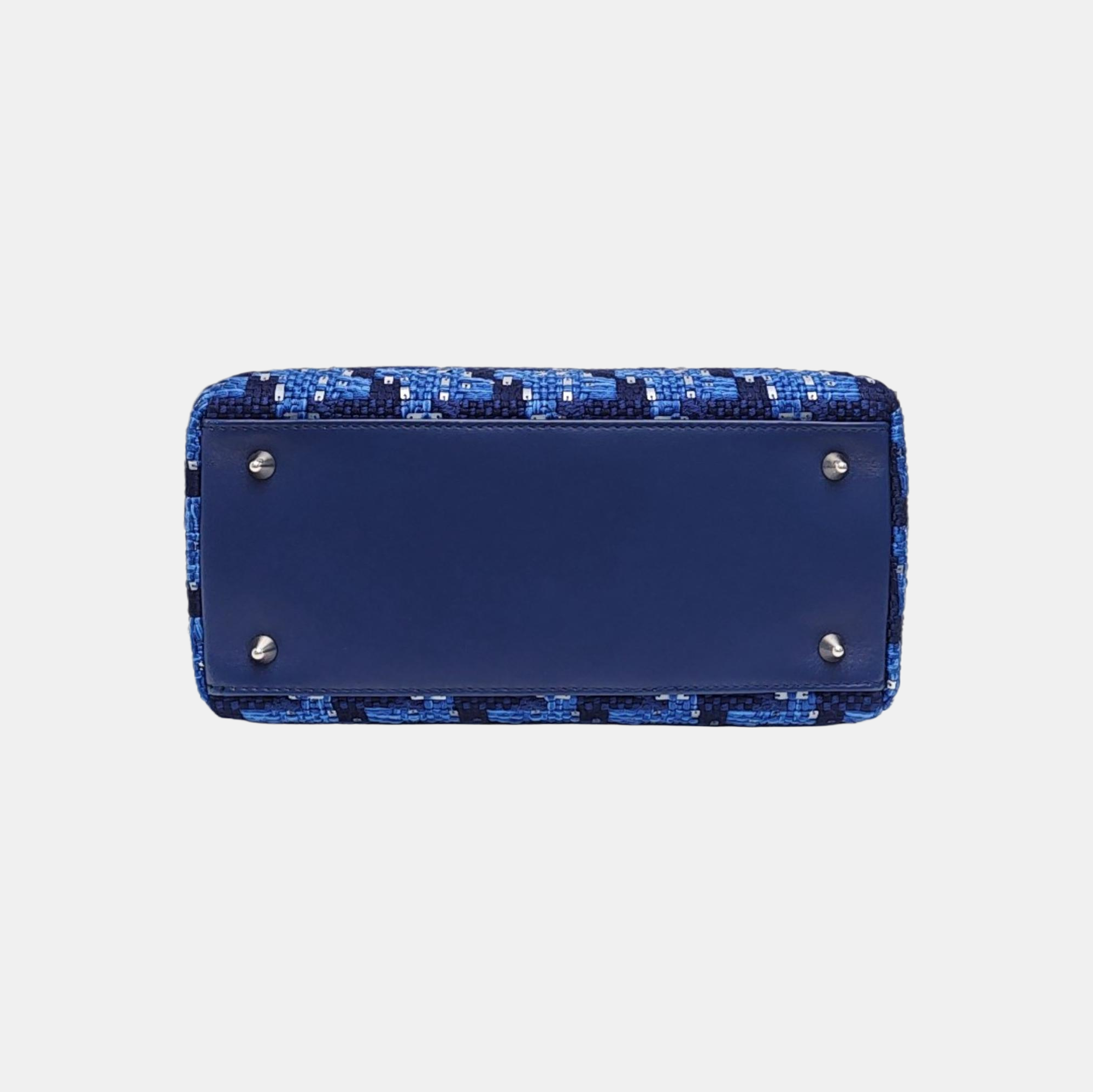 Lady Dior Medium Fabric Blue