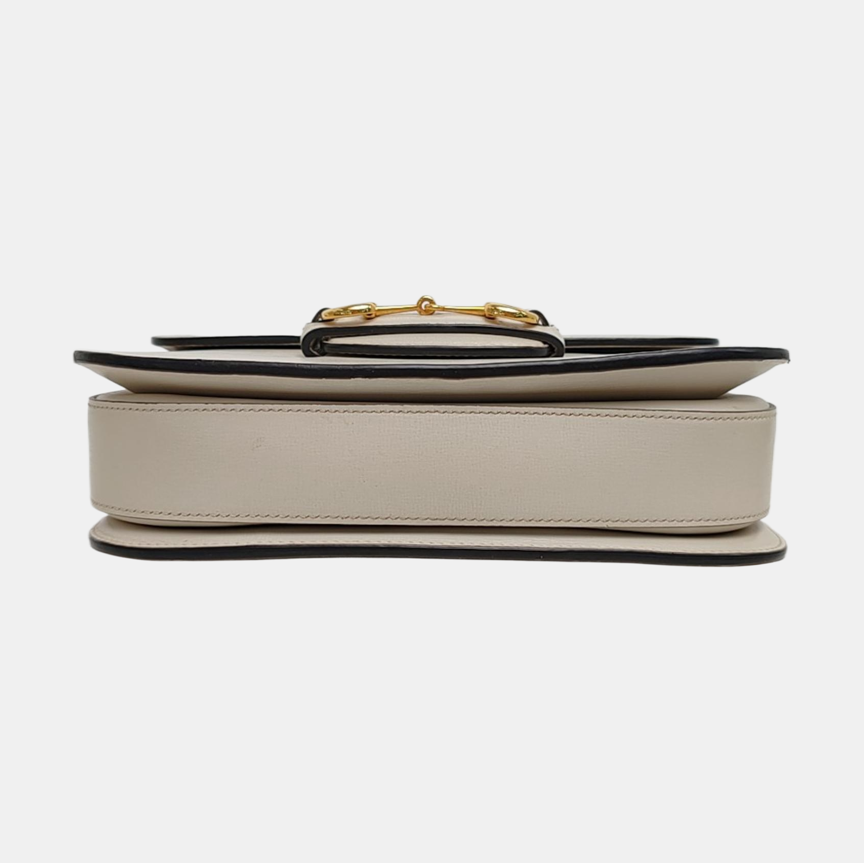 Authenticated pre-owned  Horsebit 1955 Small Calfskin White - Shoulder Bag at Looply