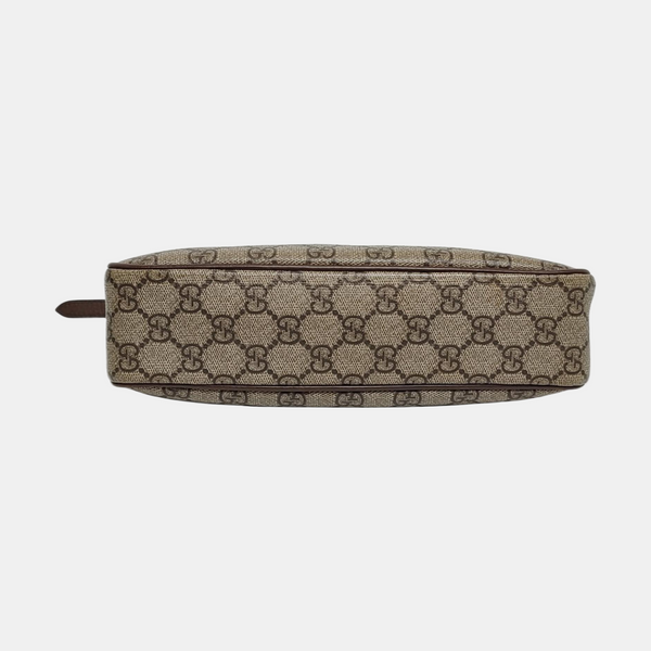 Ophidia Small Monogram Coated Canvas Brown