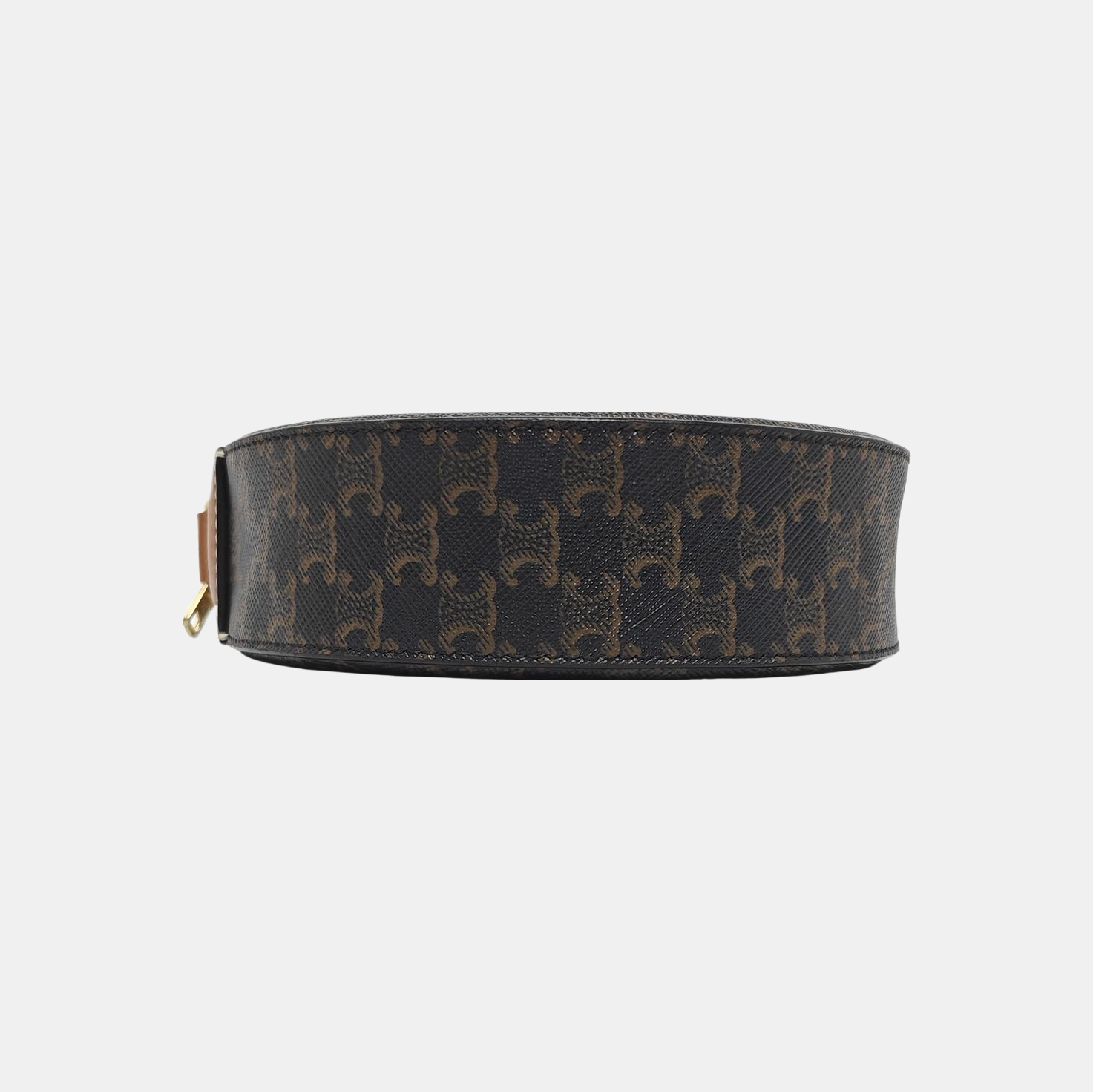 Coated Canvas Crossbody Bag Brown