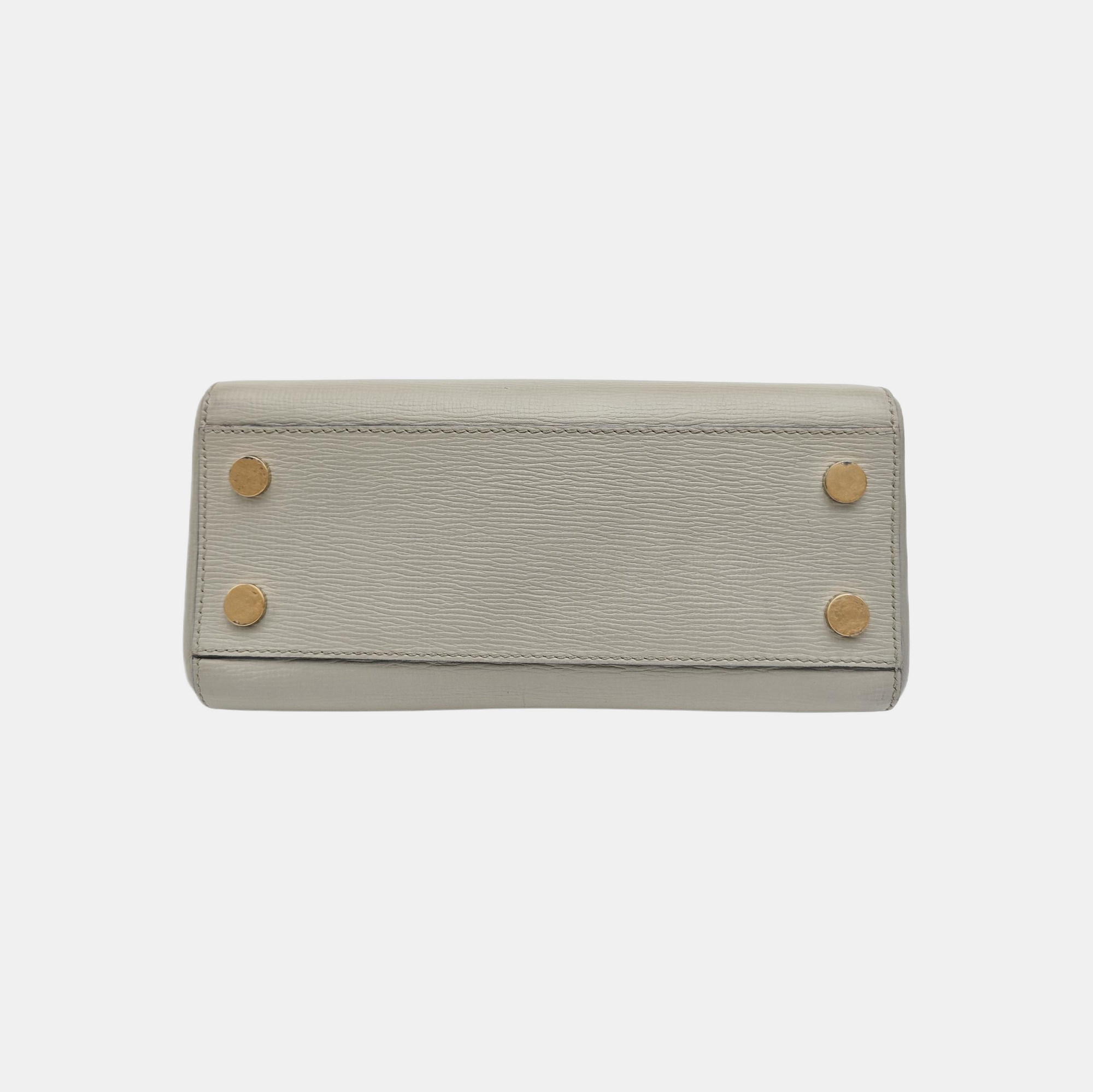 Calfskin Shoulder Bag Gray