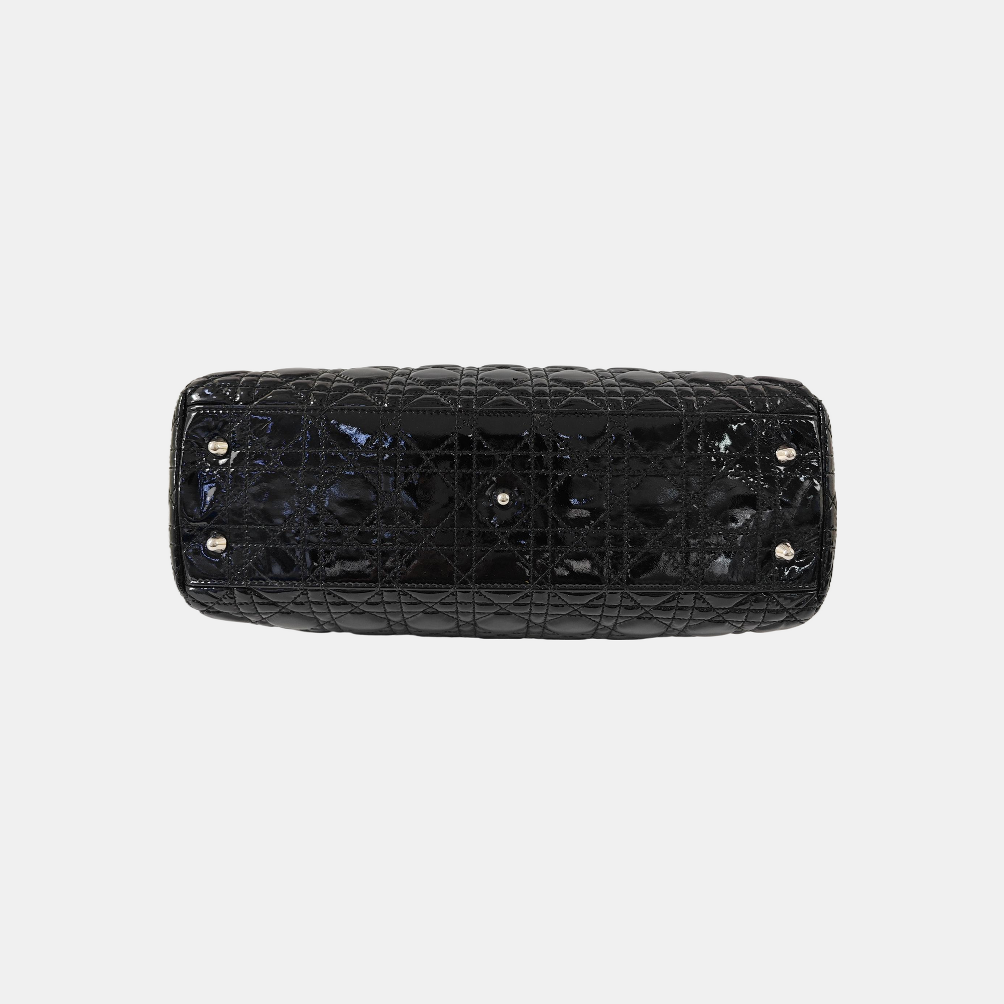 Dior Soft Cannage Patent Leather Black