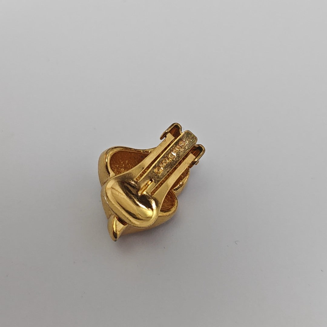 Metal Gold Clip On Earrings