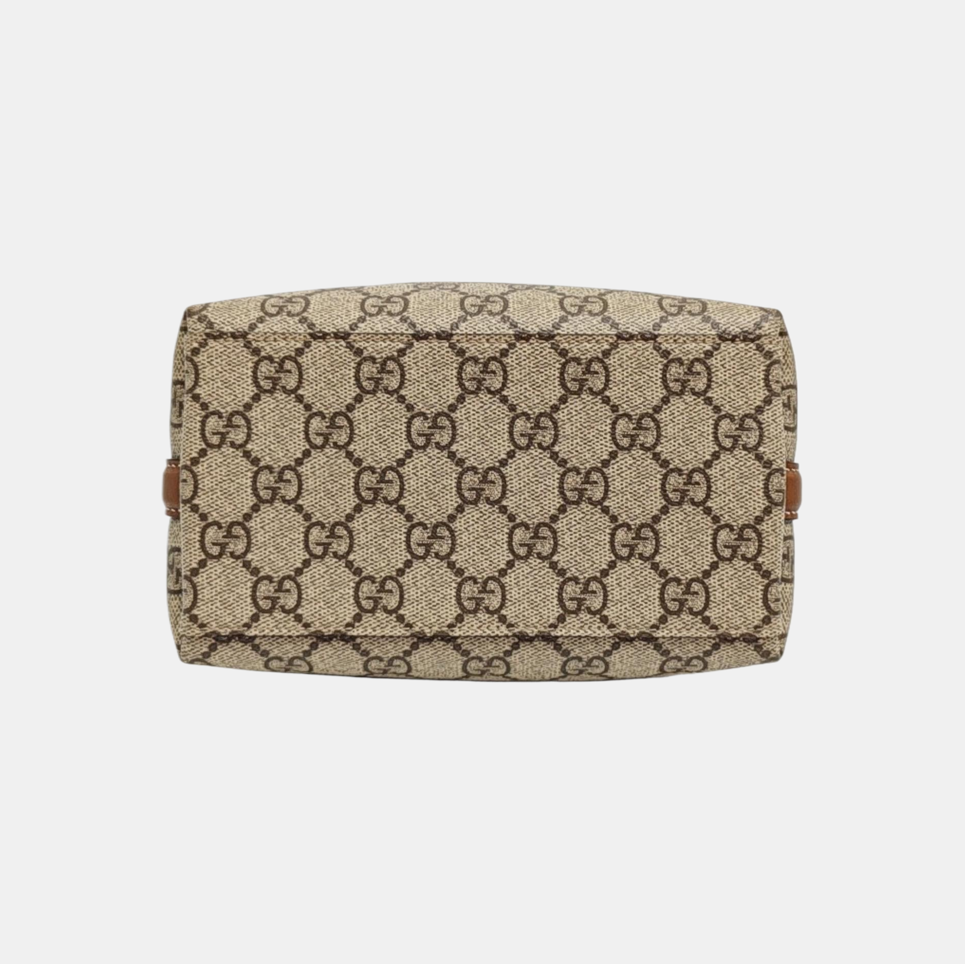 GG Emblem Monogram Coated Canvas Beige