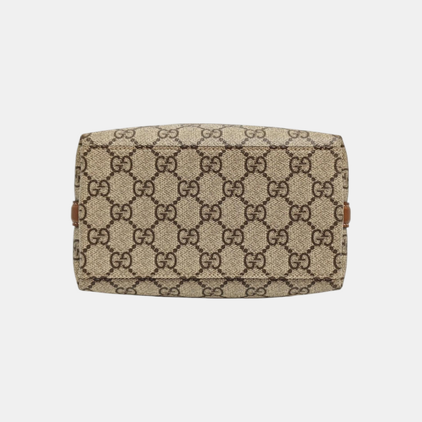 GG Emblem Monogram Coated Canvas Beige