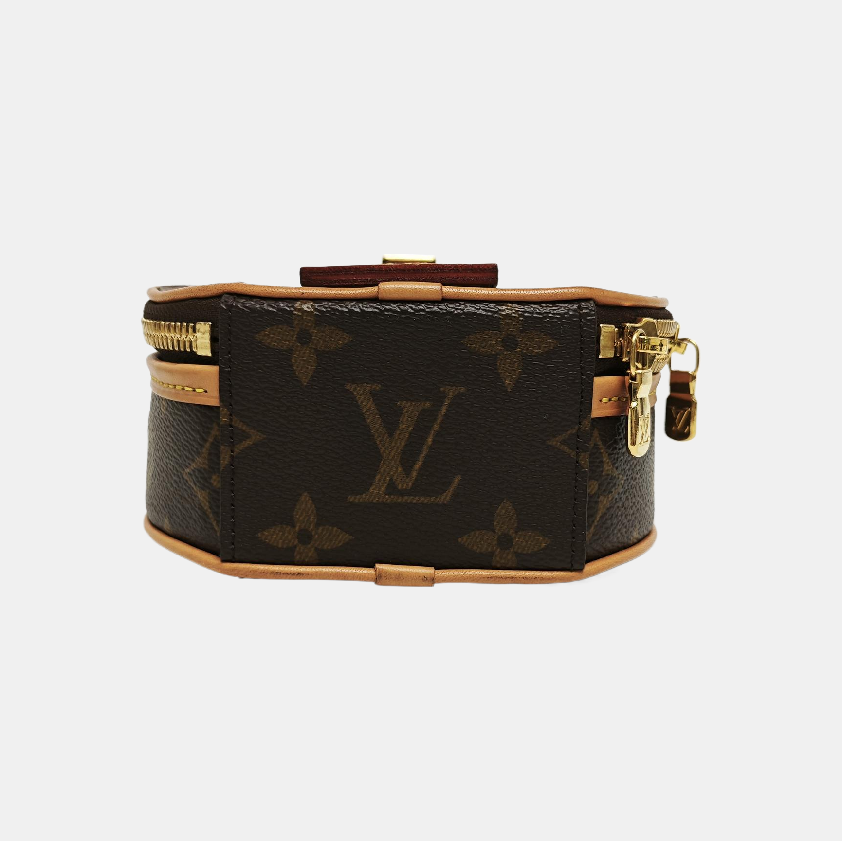 BOITE CHAPEAU Mini Monogram Coated Canvas Brown