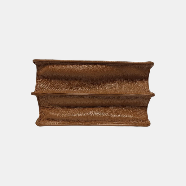 Coated Canvas Crossbody Bag Brown