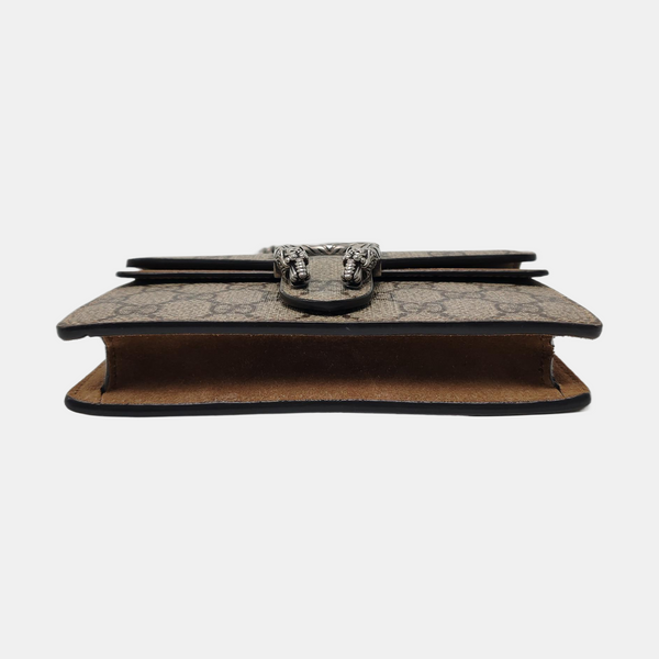 Dionysus Super Mini Monogram Coated Canvas Beige
