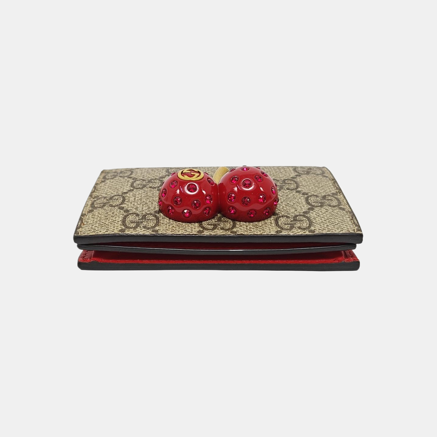 GG Supreme Monogram Coated Canvas Gray Wallet