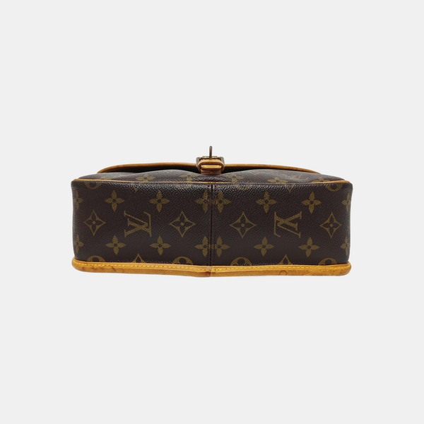 SOLOGNE PM Monogram Coated Canvas Brown