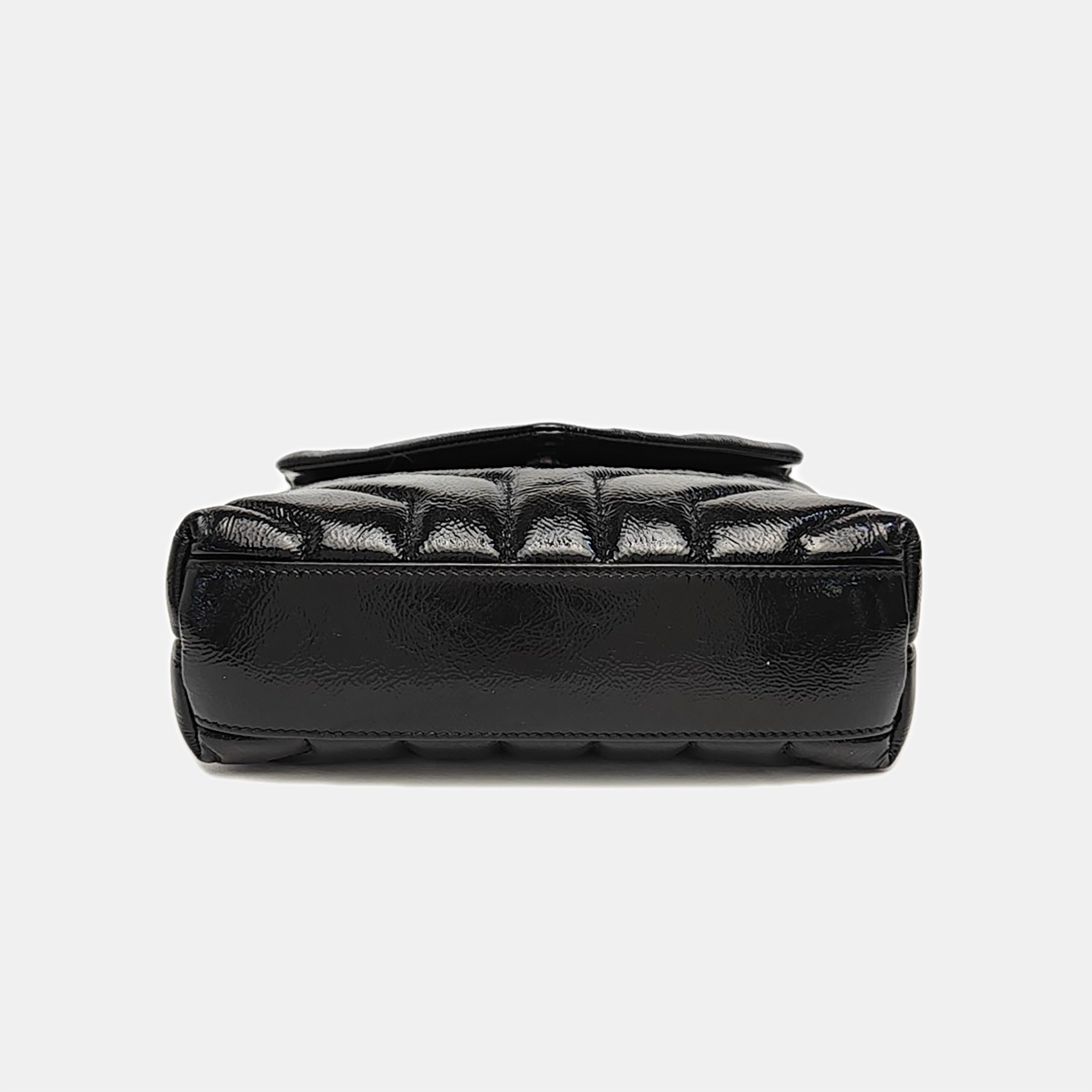 LOULOU Extra Small Chevron Calfskin Black