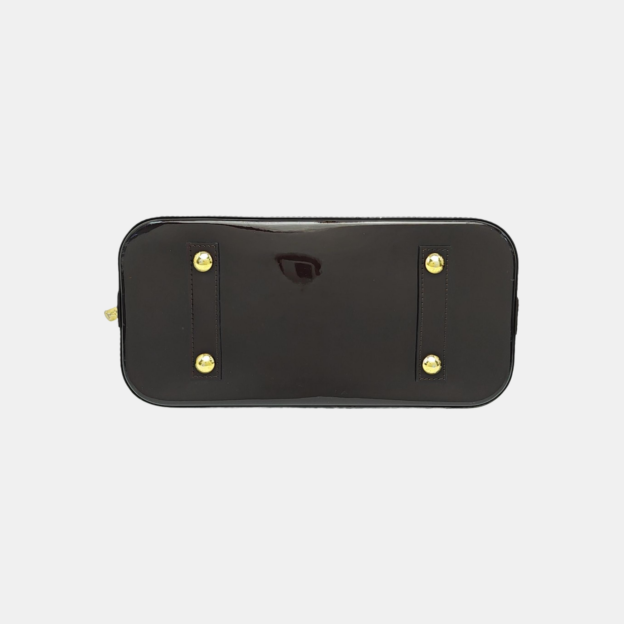 ALMA PM Monogram Patent Leather Brown