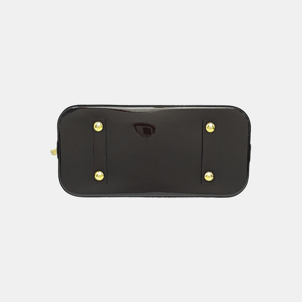 ALMA PM Monogram Patent Leather Brown