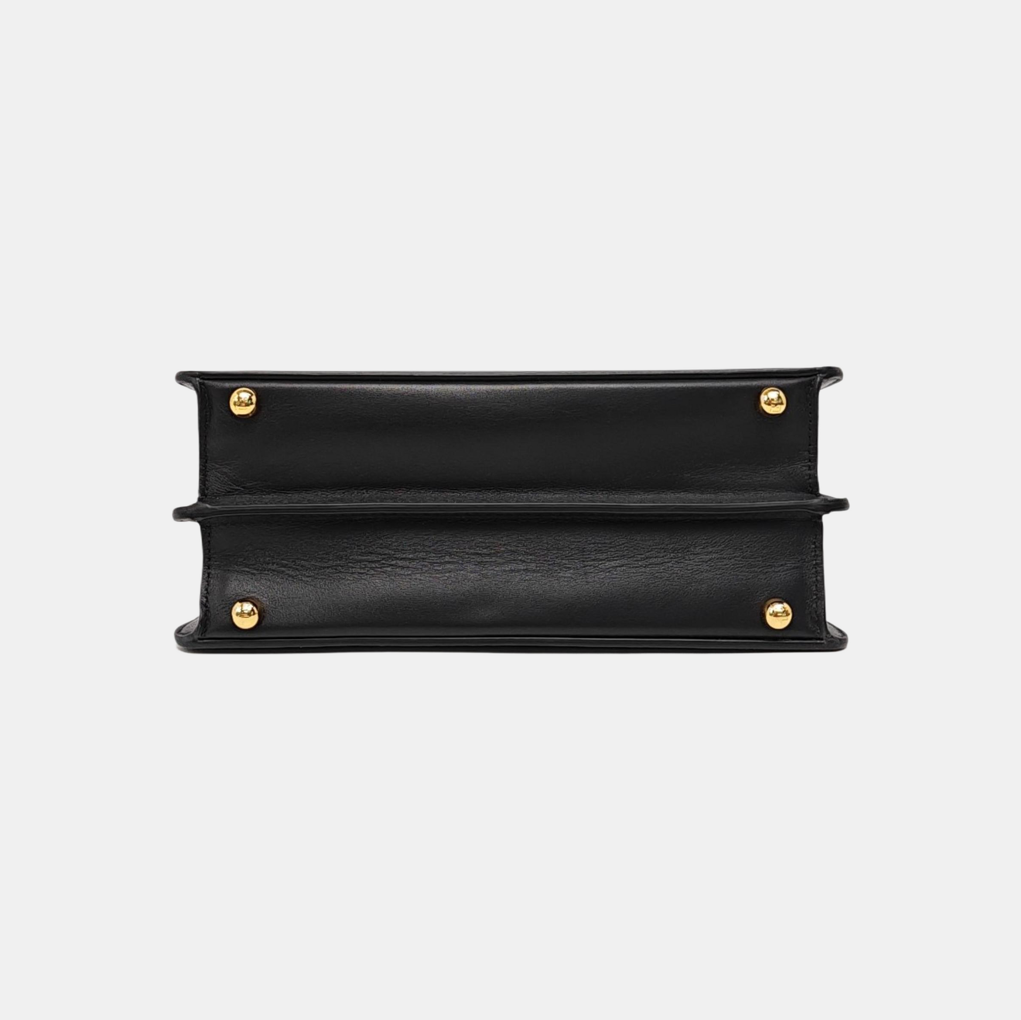 Peekaboo Small Calfskin Black