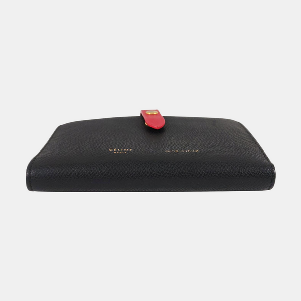STRAP Calfskin Black Wallet
