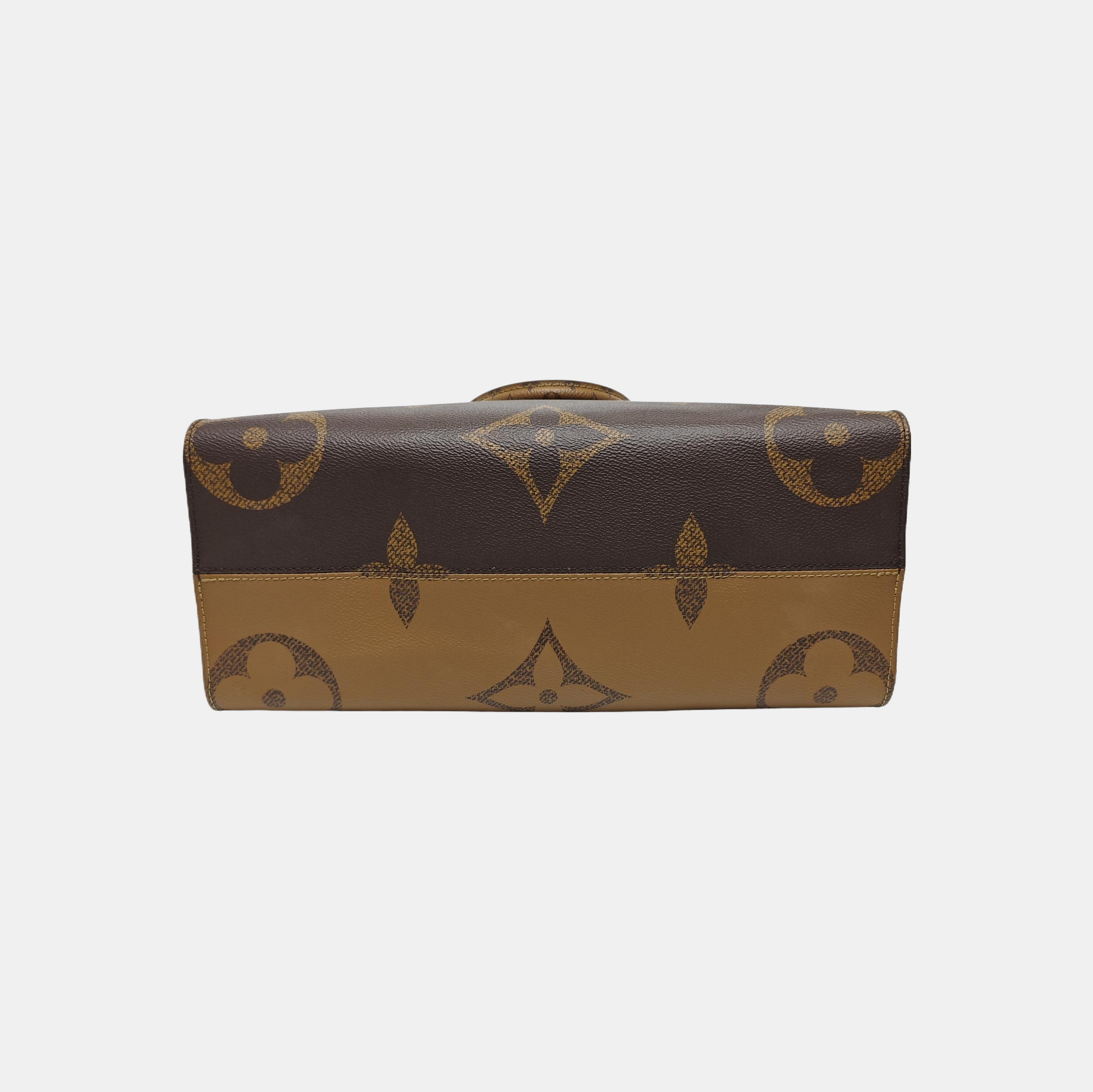 ONTHEGO MM Monogram Coated Canvas Brown