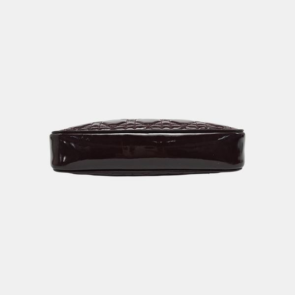 Lady Dior Medium Cannage Patent Leather Red