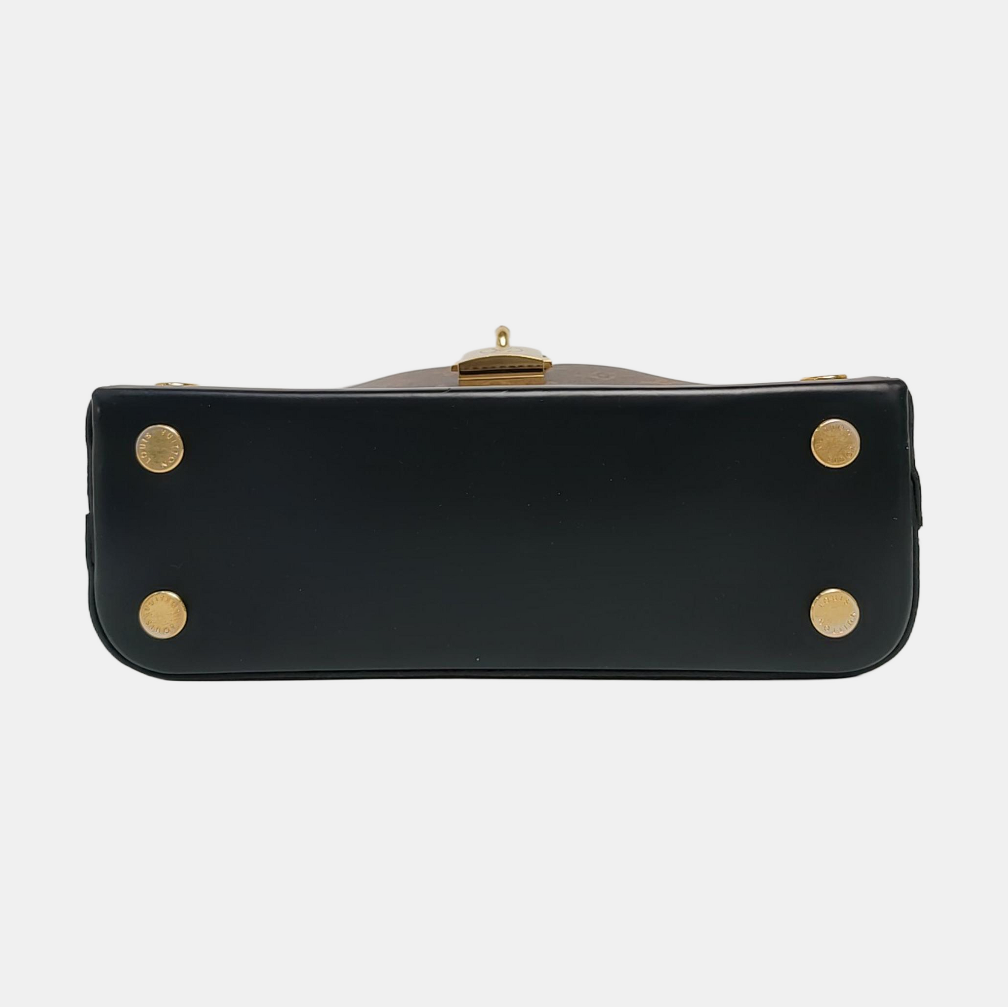 BENTO BOX Monogram Coated Canvas Brown