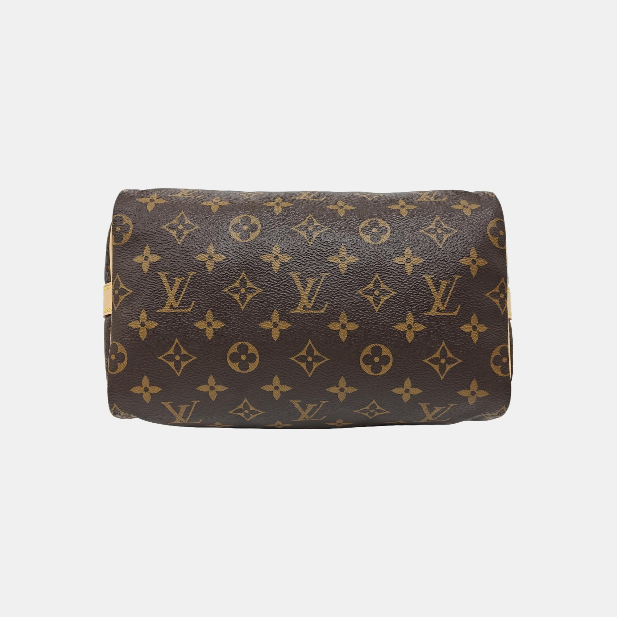 Authenticated pre-owned  SPEEDY 25 Monogram Coated Canvas Brown - Shoulder Bag at Looply