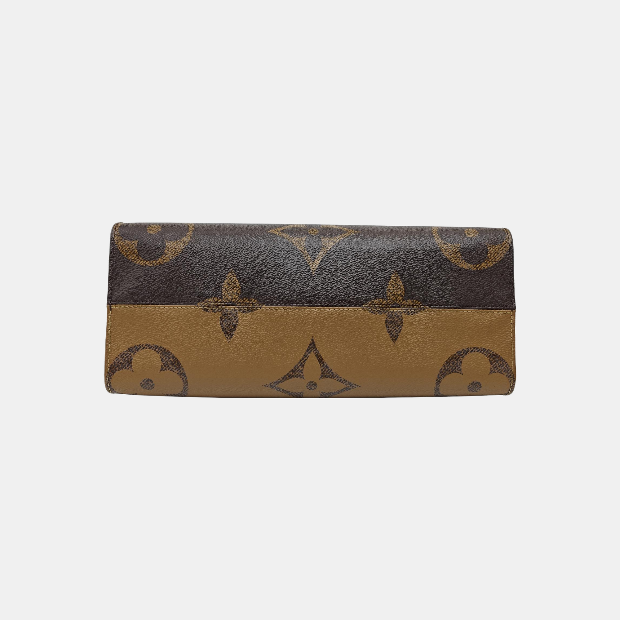 ONTHEGO MM Monogram Coated Canvas Brown