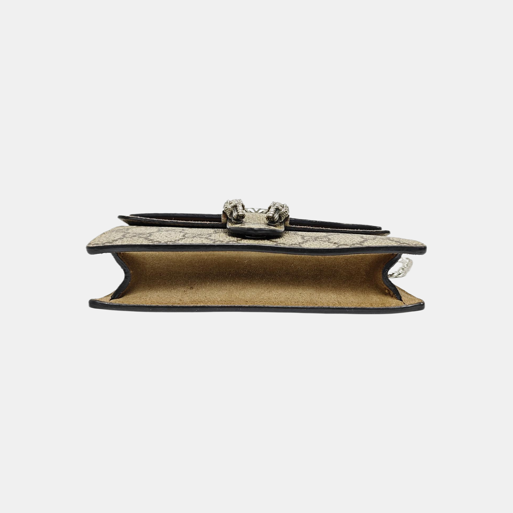 Dionysus Super Mini Monogram Coated Canvas Beige