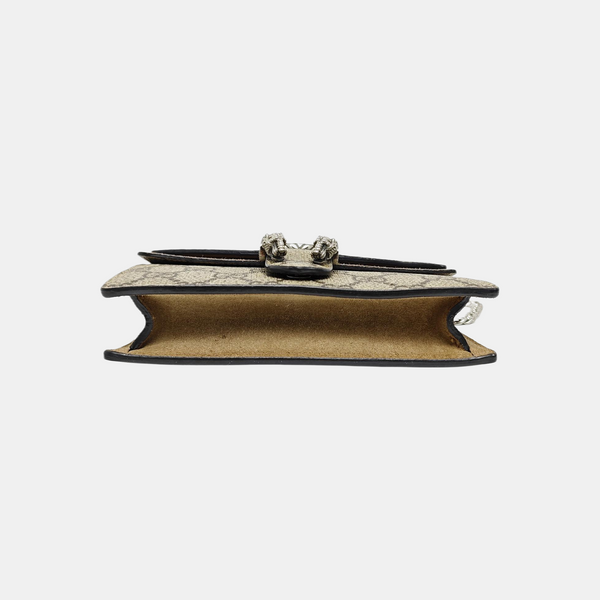 Dionysus Super Mini Monogram Coated Canvas Beige