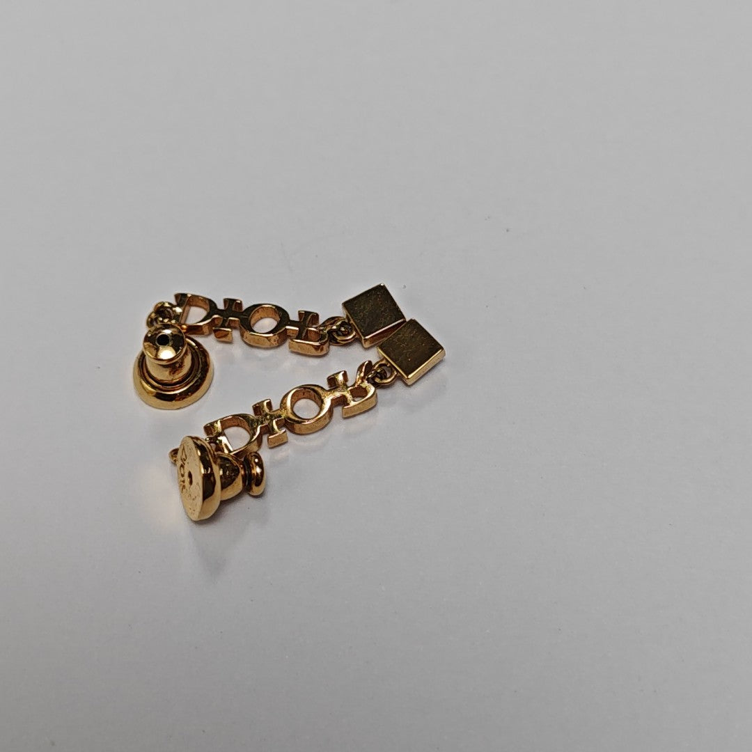 Dio(r)evolution Metal Gold Stud Earrings