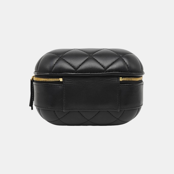 Quilted Lambskin Shoulder Bag Black