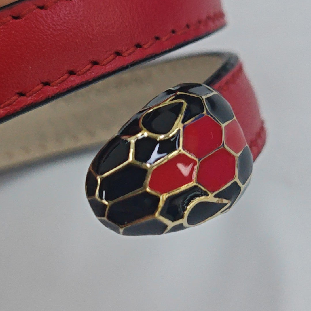 SERPENTI Brass Red Bangle
