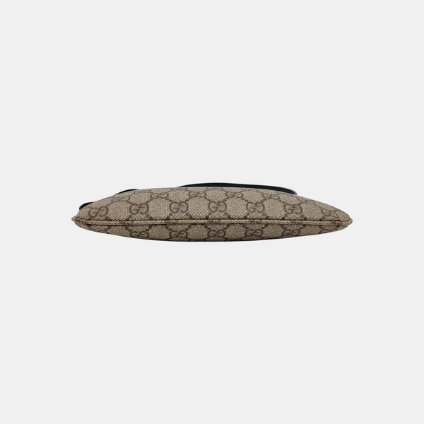 GG Emblem Small Monogram Coated Canvas Beige