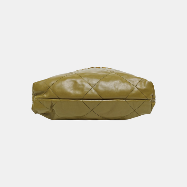 CHANEL 22 Small Quilted Calfskin Green