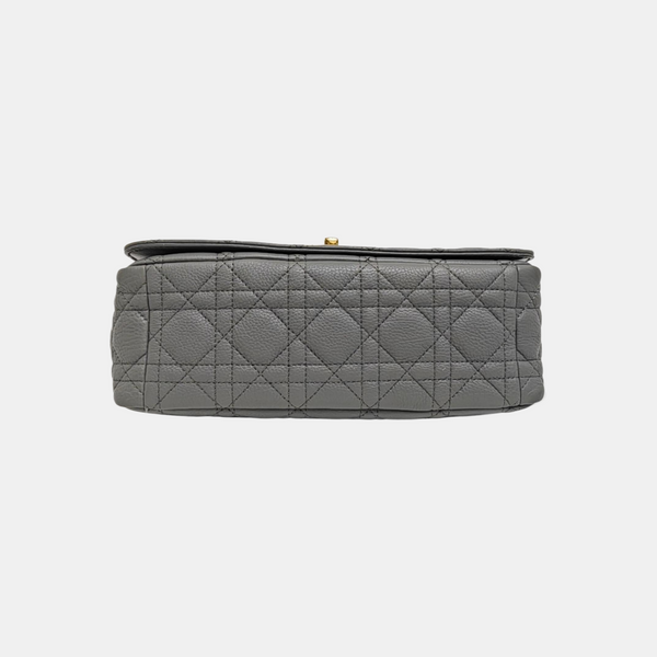 Dior Caro Medium Cannage Calfskin Gray