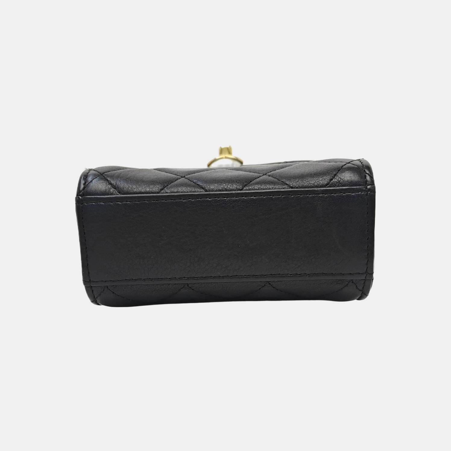 Quilted Calfskin Shoulder Bag Black