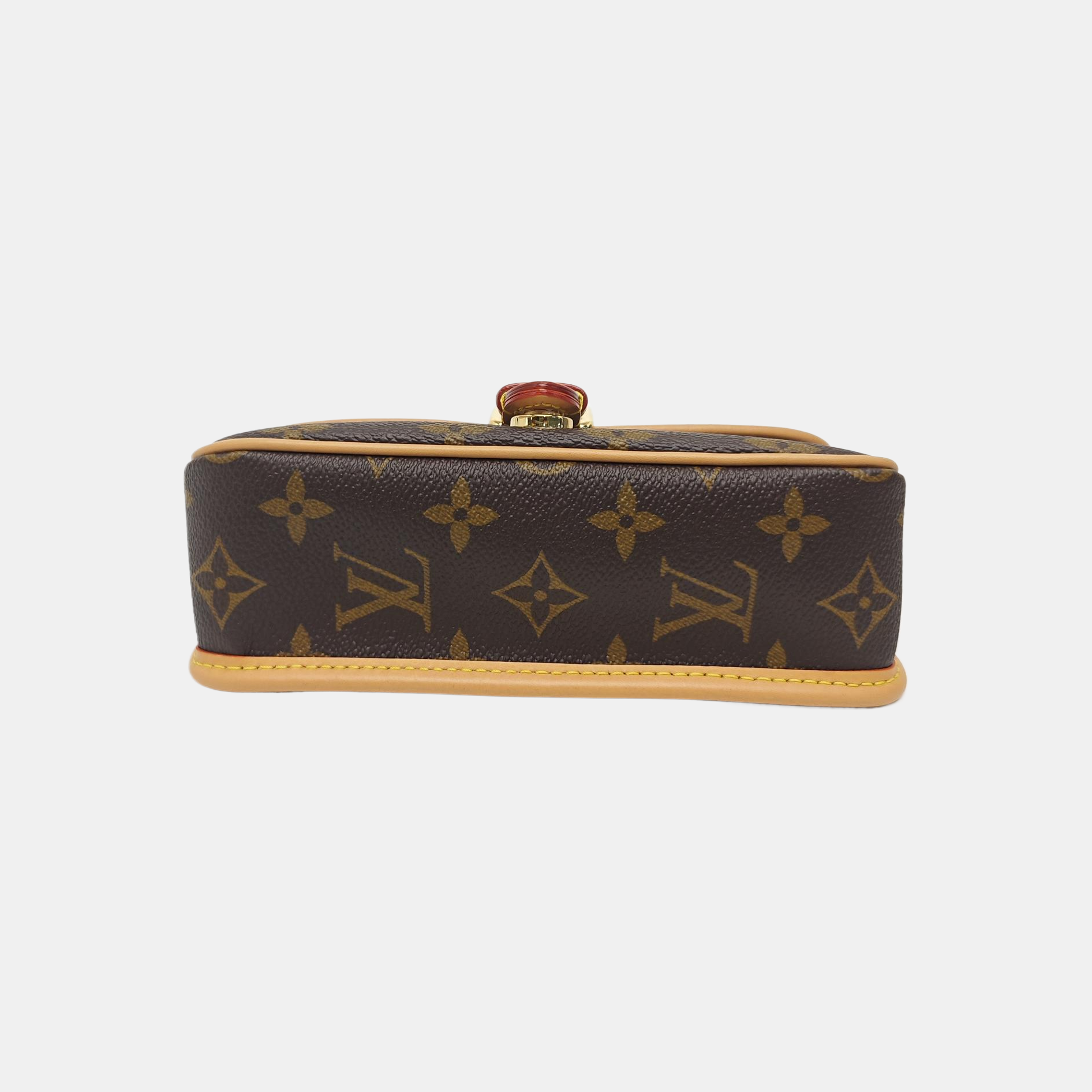 DIANE Nano Monogram Coated Canvas Brown