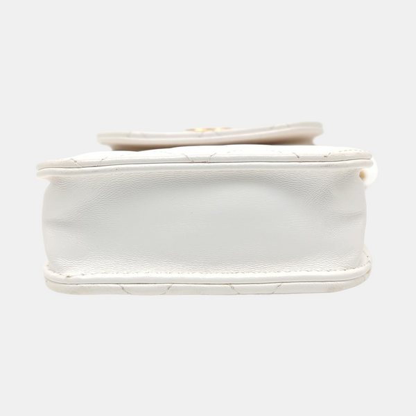 Quilted Lambskin White